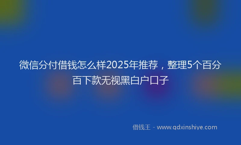 微信分付借钱怎么样2025年推荐，整理5个百分百下款无视黑白户口子