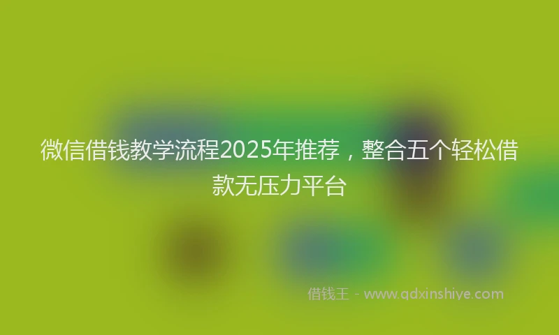 微信借钱教学流程2025年推荐，整合五个轻松借款无压力平台