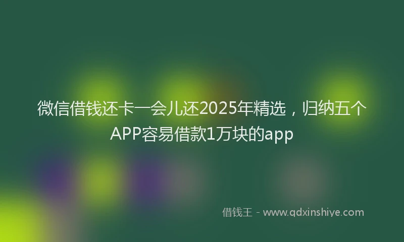 微信借钱还卡一会儿还2025年精选，归纳五个APP容易借款1万块的app