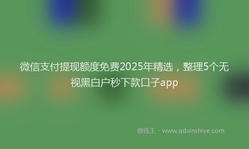 微信支付提现额度免费2025年精选，整理5个无视黑白户秒下款口子app
