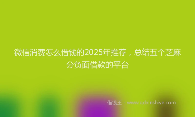 微信消费怎么借钱的2025年推荐，总结五个芝麻分负面借款的平台