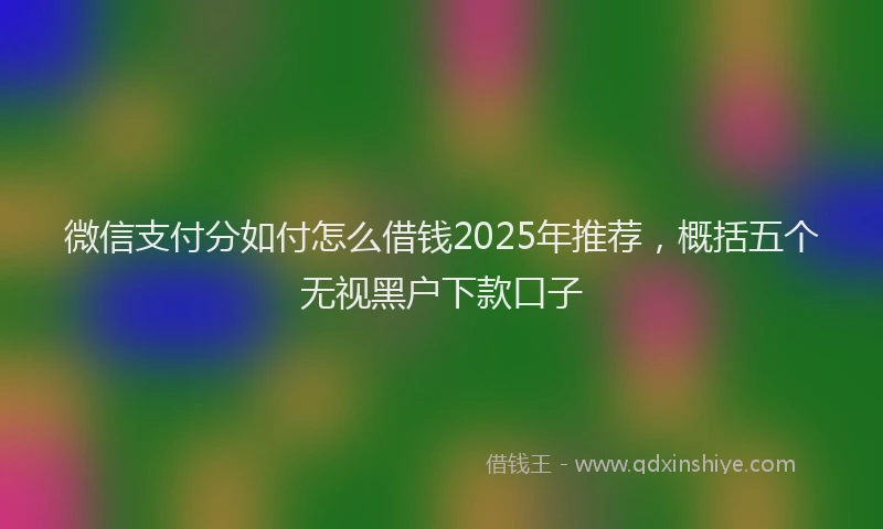 微信支付分如付怎么借钱2025年推荐，概括五个无视黑户下款口子