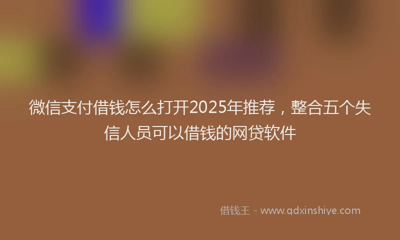 微信支付借钱怎么打开2025年推荐，整合五个失信人员可以借钱的网贷软件