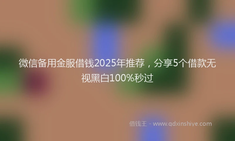 微信备用金服借钱2025年推荐，分享5个借款无视黑白100%秒过