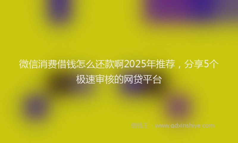 微信消费借钱怎么还款啊2025年推荐，分享5个极速审核的网贷平台