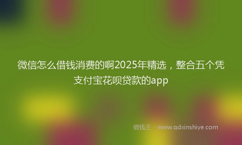 微信怎么借钱消费的啊2025年精选，整合五个凭支付宝花呗贷款的app