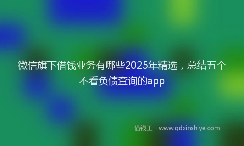 微信旗下借钱业务有哪些2025年精选，总结五个不看负债查询的app