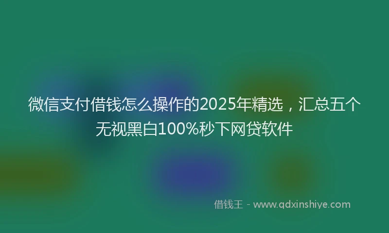 微信支付借钱怎么操作的2025年精选，汇总五个无视黑白100%秒下网贷软件