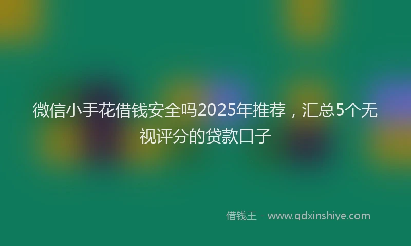 微信小手花借钱安全吗2025年推荐，汇总5个无视评分的贷款口子
