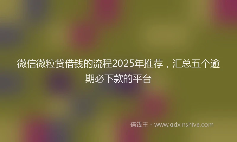 微信微粒贷借钱的流程2025年推荐，汇总五个逾期必下款的平台