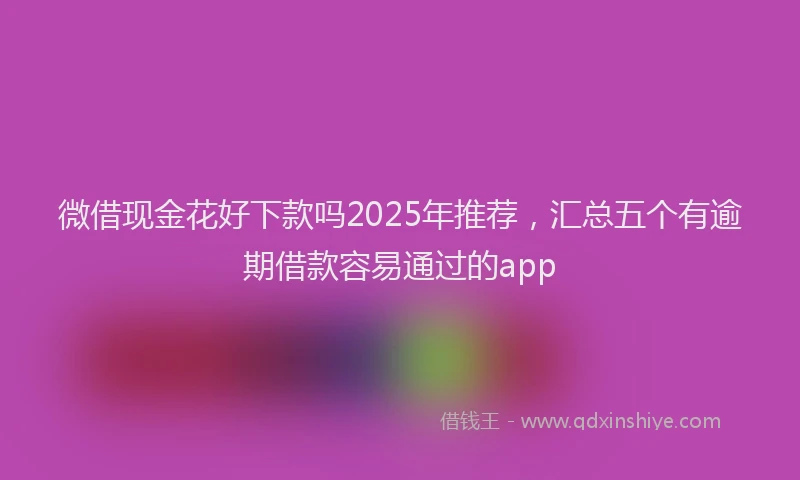 微借现金花好下款吗2025年推荐，汇总五个有逾期借款容易通过的app