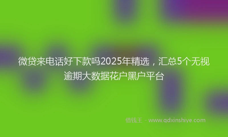 微贷来电话好下款吗2025年精选，汇总5个无视逾期大数据花户黑户平台