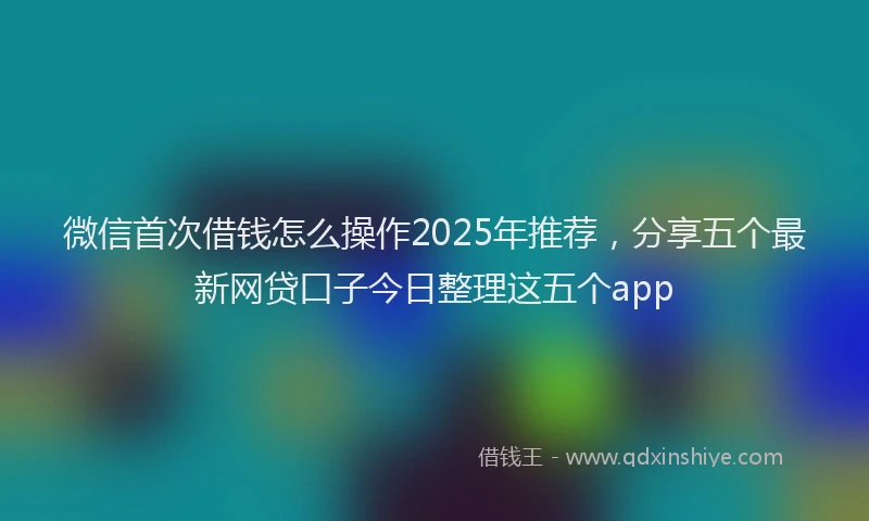 微信首次借钱怎么操作2025年推荐，分享五个最新网贷口子今日整理这五个app