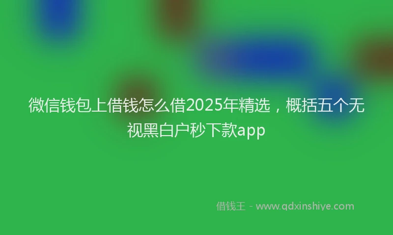 微信钱包上借钱怎么借2025年精选，概括五个无视黑白户秒下款app