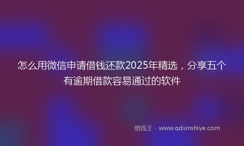 怎么用微信申请借钱还款2025年精选，分享五个有逾期借款容易通过的软件