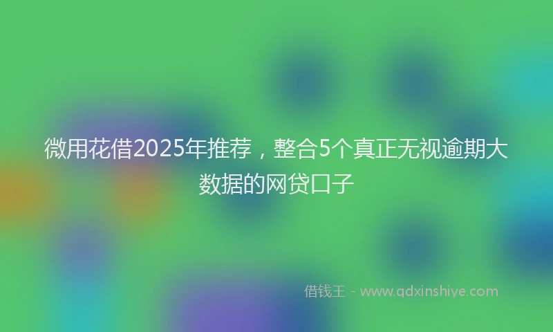 微用花借2025年推荐，整合5个真正无视逾期大数据的网贷口子