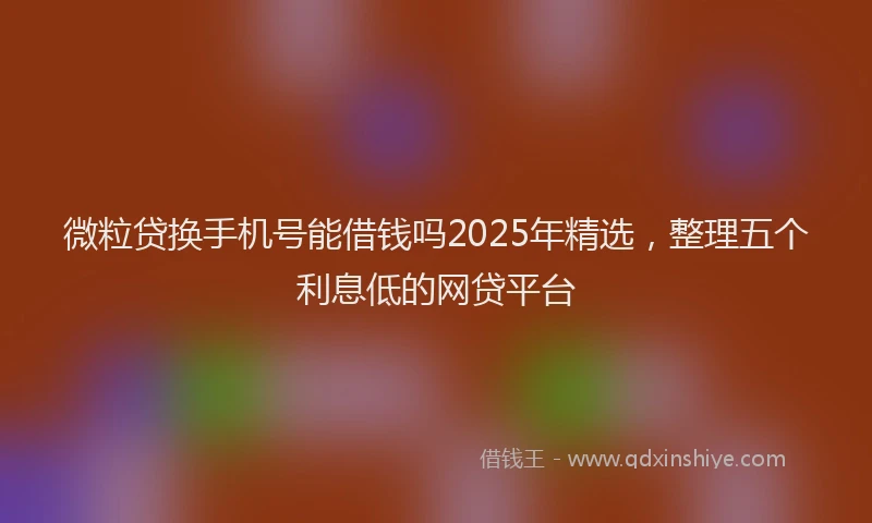 微粒贷换手机号能借钱吗2025年精选，整理五个利息低的网贷平台