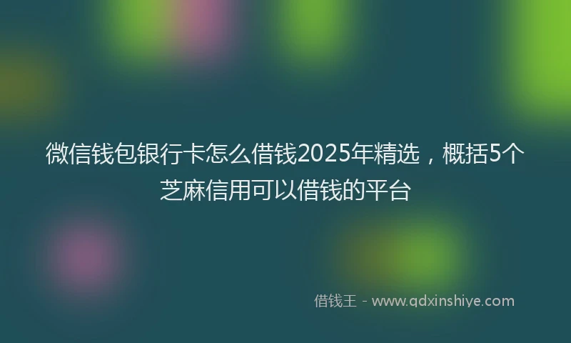 微信钱包银行卡怎么借钱2025年精选，概括5个芝麻信用可以借钱的平台