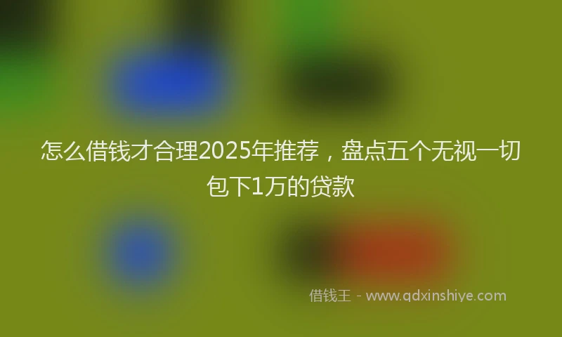 怎么借钱才合理2025年推荐，盘点五个无视一切包下1万的贷款
