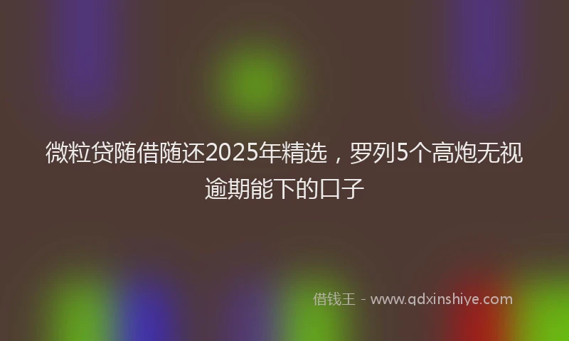微粒贷随借随还2025年精选，罗列5个高炮无视逾期能下的口子