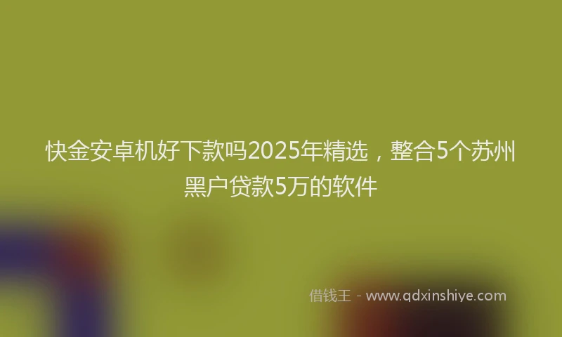 快金安卓机好下款吗2025年精选，整合5个苏州黑户贷款5万的软件