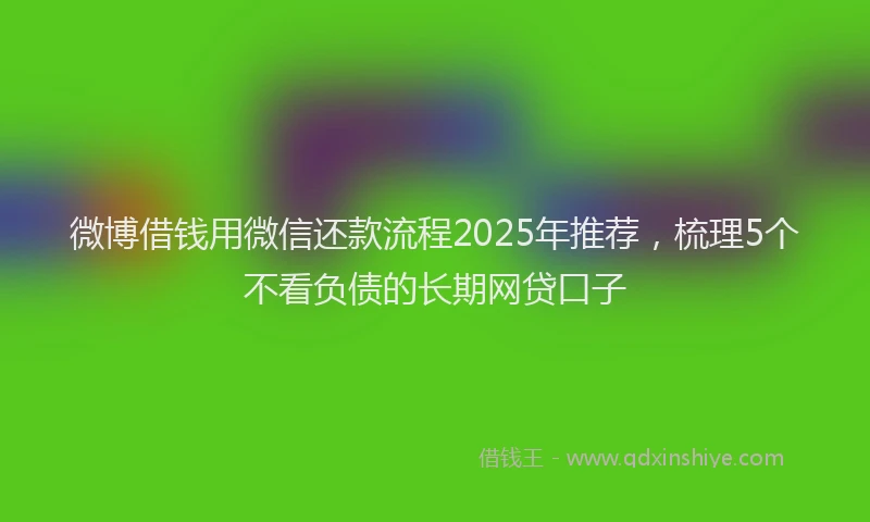 微博借钱用微信还款流程2025年推荐，梳理5个不看负债的长期网贷口子