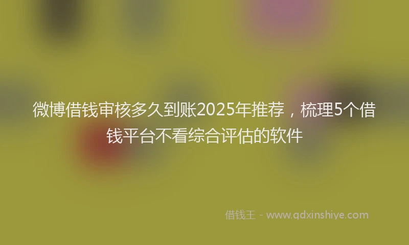 微博借钱审核多久到账2025年推荐，梳理5个借钱平台不看综合评估的软件