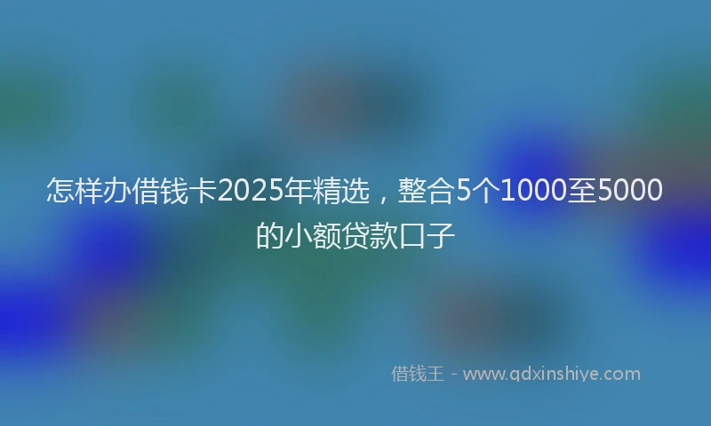 怎样办借钱卡2025年精选，整合5个1000至5000的小额贷款口子