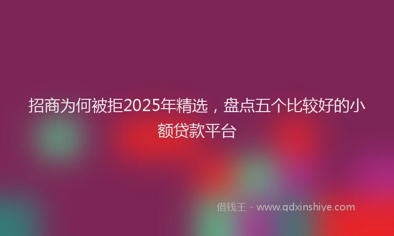 招商为何被拒2025年精选，盘点五个比较好的小额贷款平台