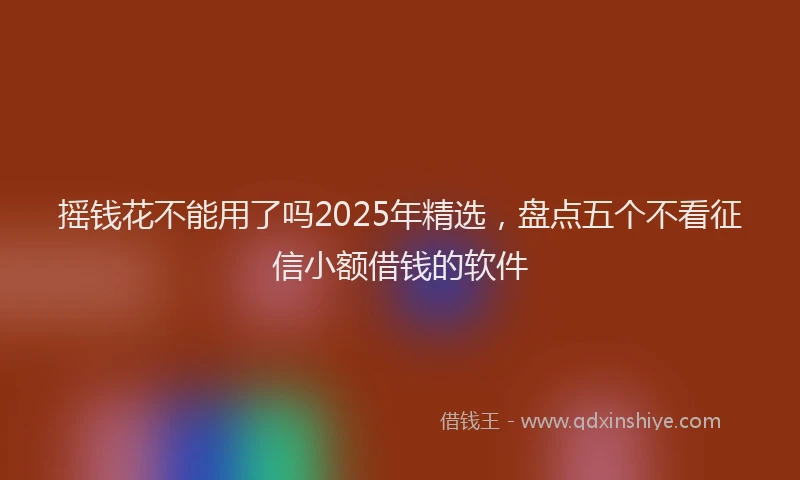 摇钱花不能用了吗2025年精选，盘点五个不看征信小额借钱的软件