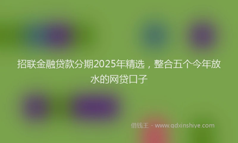 招联金融贷款分期2025年精选，整合五个今年放水的网贷口子