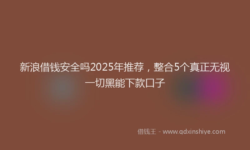 新浪借钱安全吗2025年推荐，整合5个真正无视一切黑能下款口子