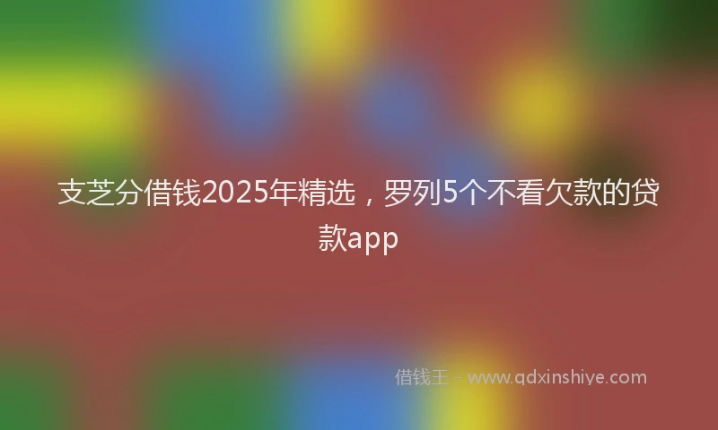 支芝分借钱2025年精选，罗列5个不看欠款的贷款app