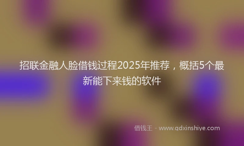 招联金融人脸借钱过程2025年推荐，概括5个最新能下来钱的软件