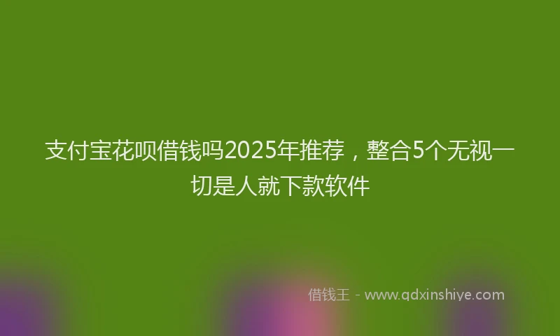 支付宝花呗借钱吗2025年推荐，整合5个无视一切是人就下款软件