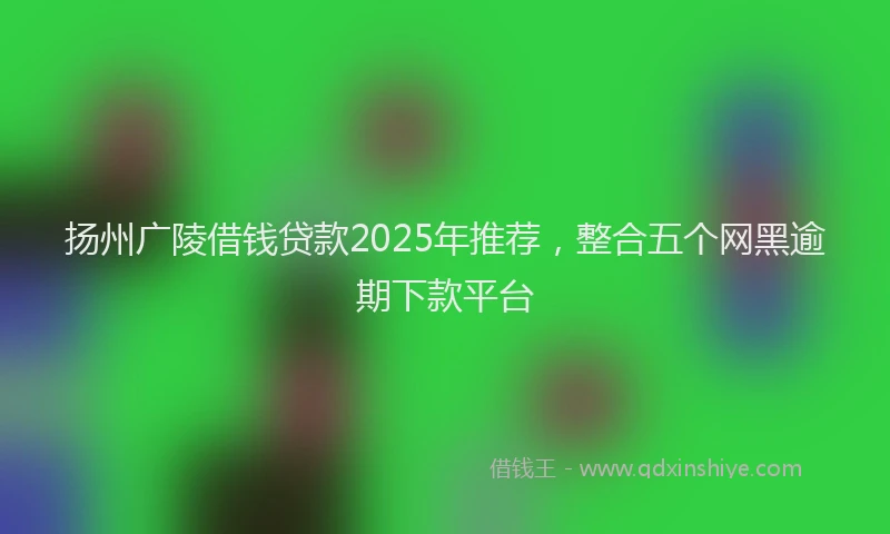 扬州广陵借钱贷款2025年推荐，整合五个网黑逾期下款平台