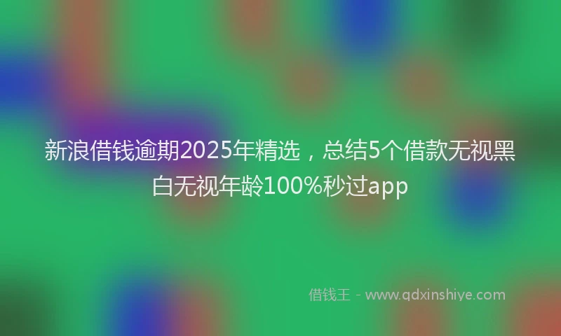 新浪借钱逾期2025年精选，总结5个借款无视黑白无视年龄100%秒过app