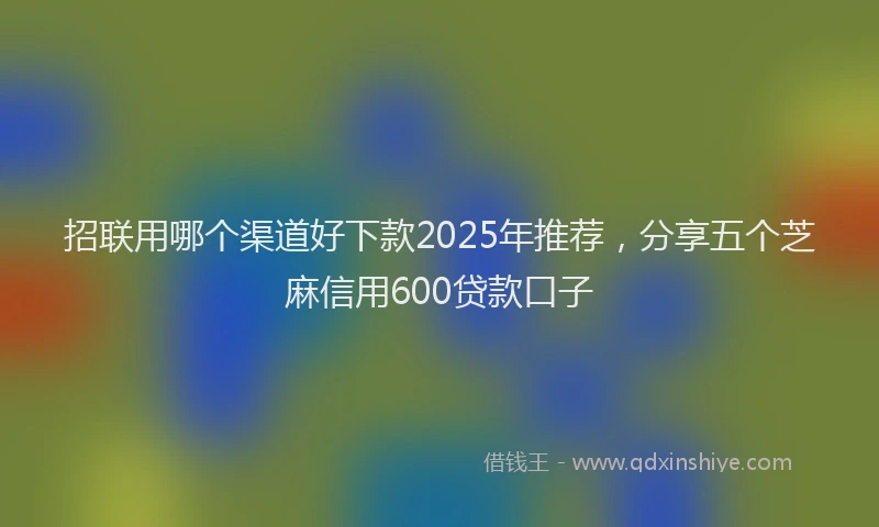 招联用哪个渠道好下款2025年推荐，分享五个芝麻信用600贷款口子