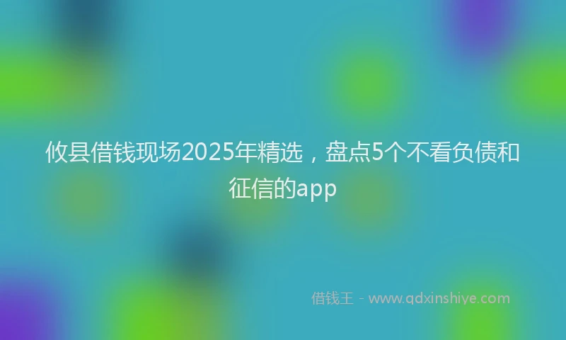 攸县借钱现场2025年精选，盘点5个不看负债和征信的app