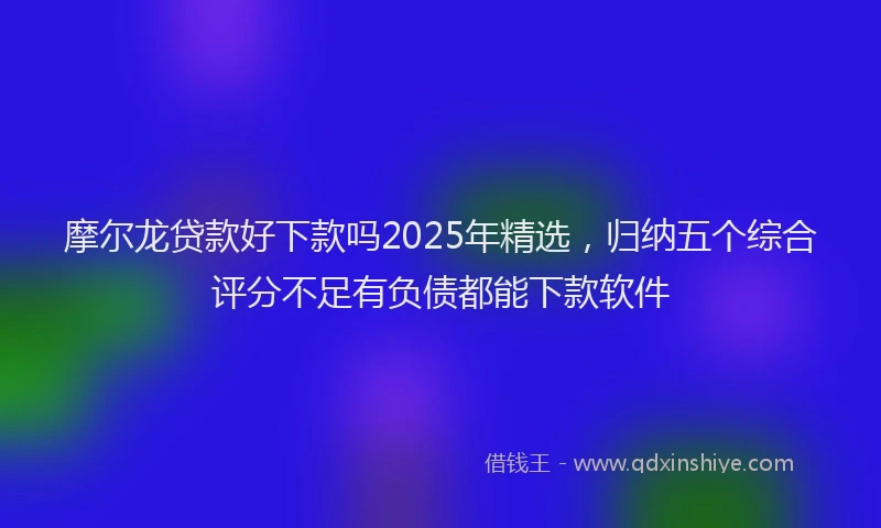 摩尔龙贷款好下款吗2025年精选，归纳五个综合评分不足有负债都能下款软件