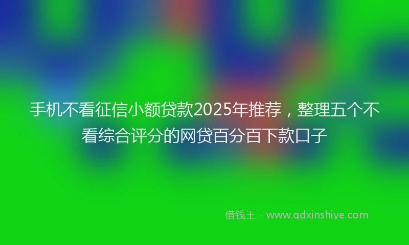 手机不看征信小额贷款2025年推荐，整理五个不看综合评分的网贷百分百下款口子
