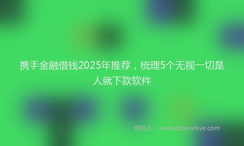 携手金融借钱2025年推荐，梳理5个无视一切是人就下款软件