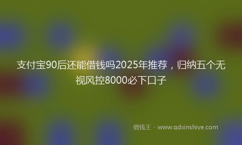支付宝90后还能借钱吗2025年推荐，归纳五个无视风控8000必下口子