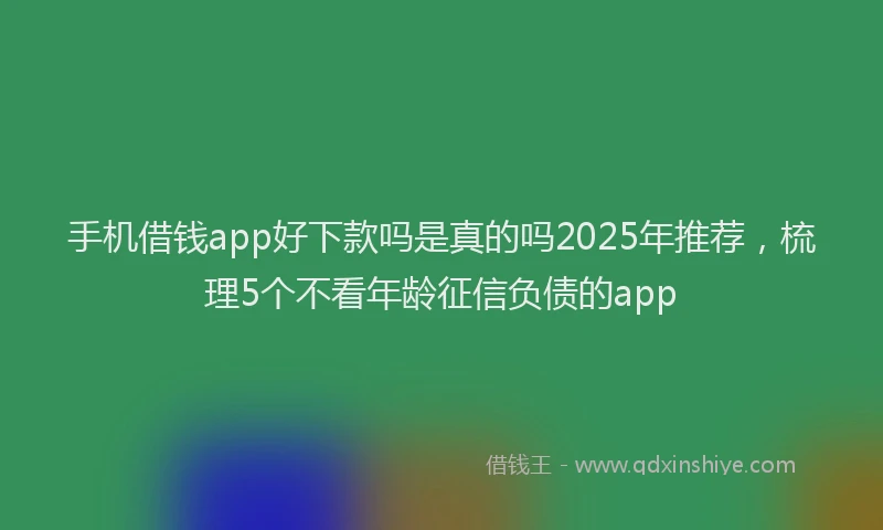 手机借钱app好下款吗是真的吗2025年推荐，梳理5个不看年龄征信负债的app