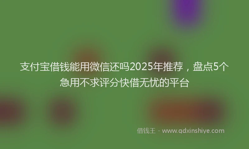 支付宝借钱能用微信还吗2025年推荐，盘点5个急用不求评分快借无忧的平台