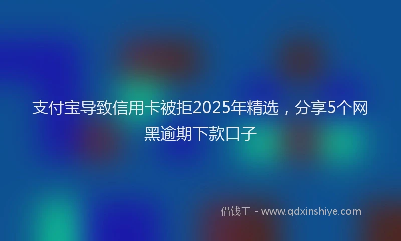 支付宝导致信用卡被拒2025年精选，分享5个网黑逾期下款口子