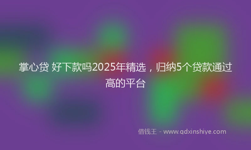 掌心贷 好下款吗2025年精选，归纳5个贷款通过高的平台