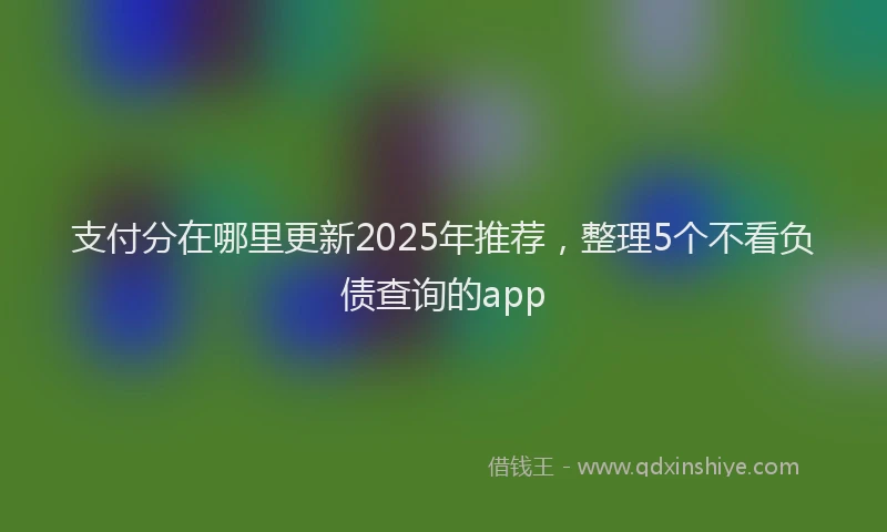 支付分在哪里更新2025年推荐，整理5个不看负债查询的app