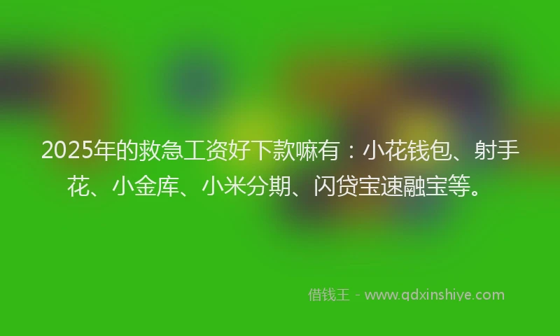 2025年的救急工资好下款嘛有：小花钱包、射手花、小金库、小米分期、闪贷宝速融宝等。