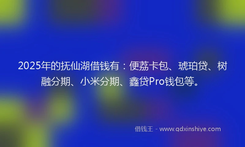 2025年的抚仙湖借钱有：便荔卡包、琥珀贷、树融分期、小米分期、鑫贷Pro钱包等。